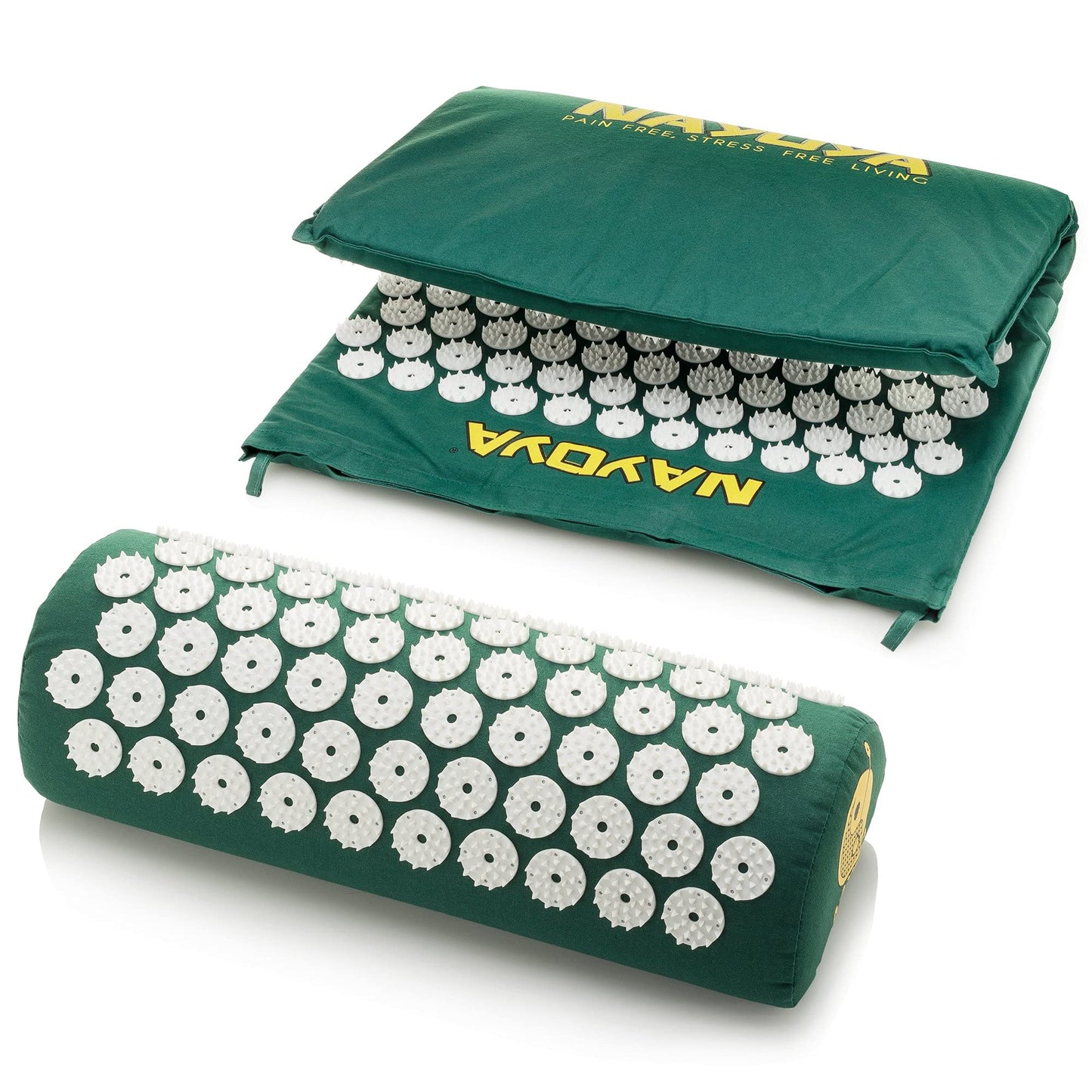 NAYOYA Neck and Back Pain Relief - Acupressure Mat and Neck Pillow Set - Relieves Stress and Sciatic Pain NAYOYABuy Supplements Australia