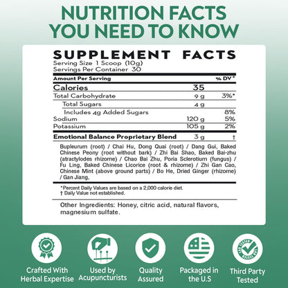 D'AO Labs Emotional Balance - Emotional Balance Powder - Calm & Stress Relief - Effervescent Powder with Apple-Cucumber Flavor - Xiao Yao San Traditional Chinese Herbal - 30 Individual Servings DAO LabsBuy Supplements Australia