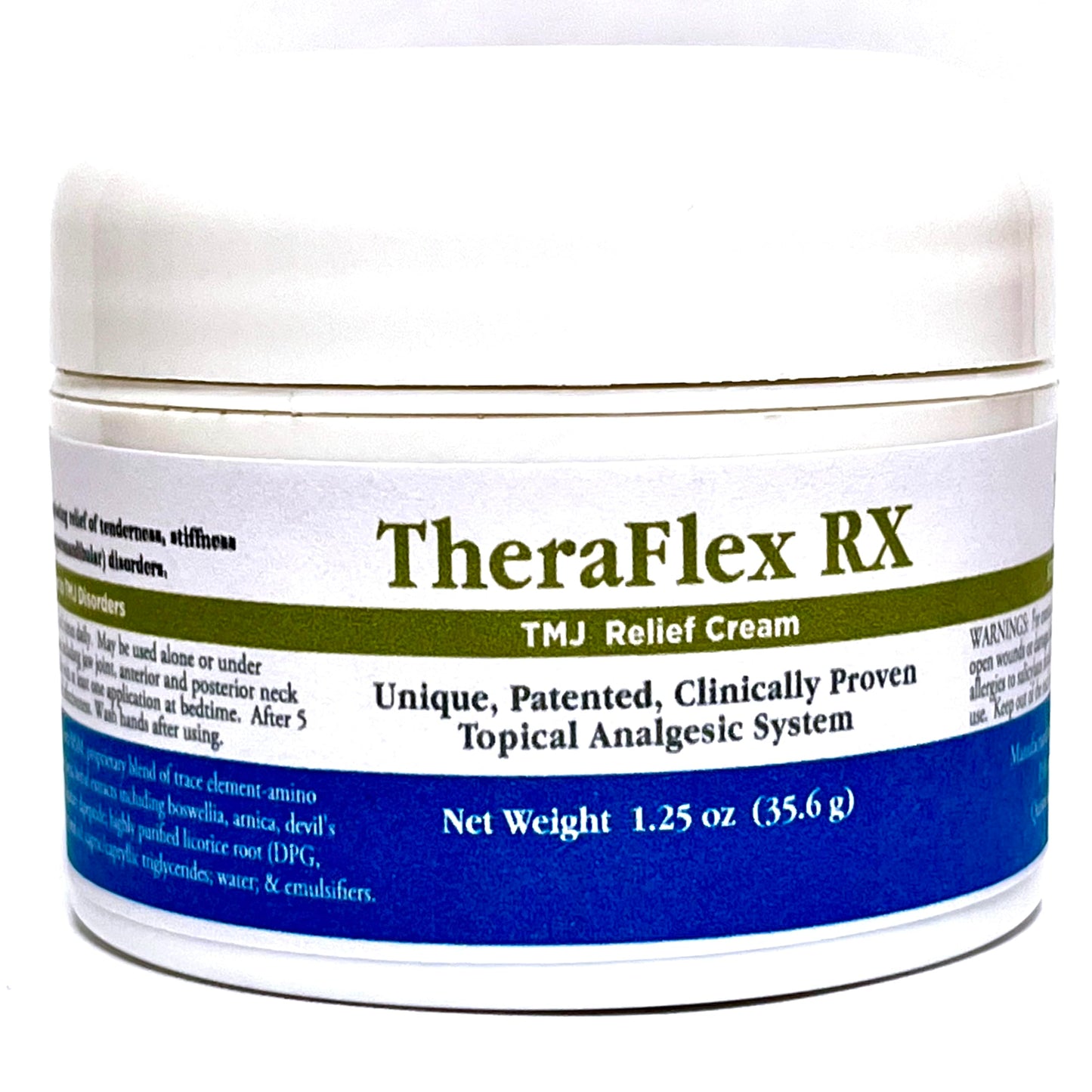 Theraflex RX® TMJ Cream (Doctor Formulated). This is a Patented Topical Cream which Provides Masseter Muscle and temporomandibular Joint Relief (TMJ) Theraflex RXBuy Supplements Australia