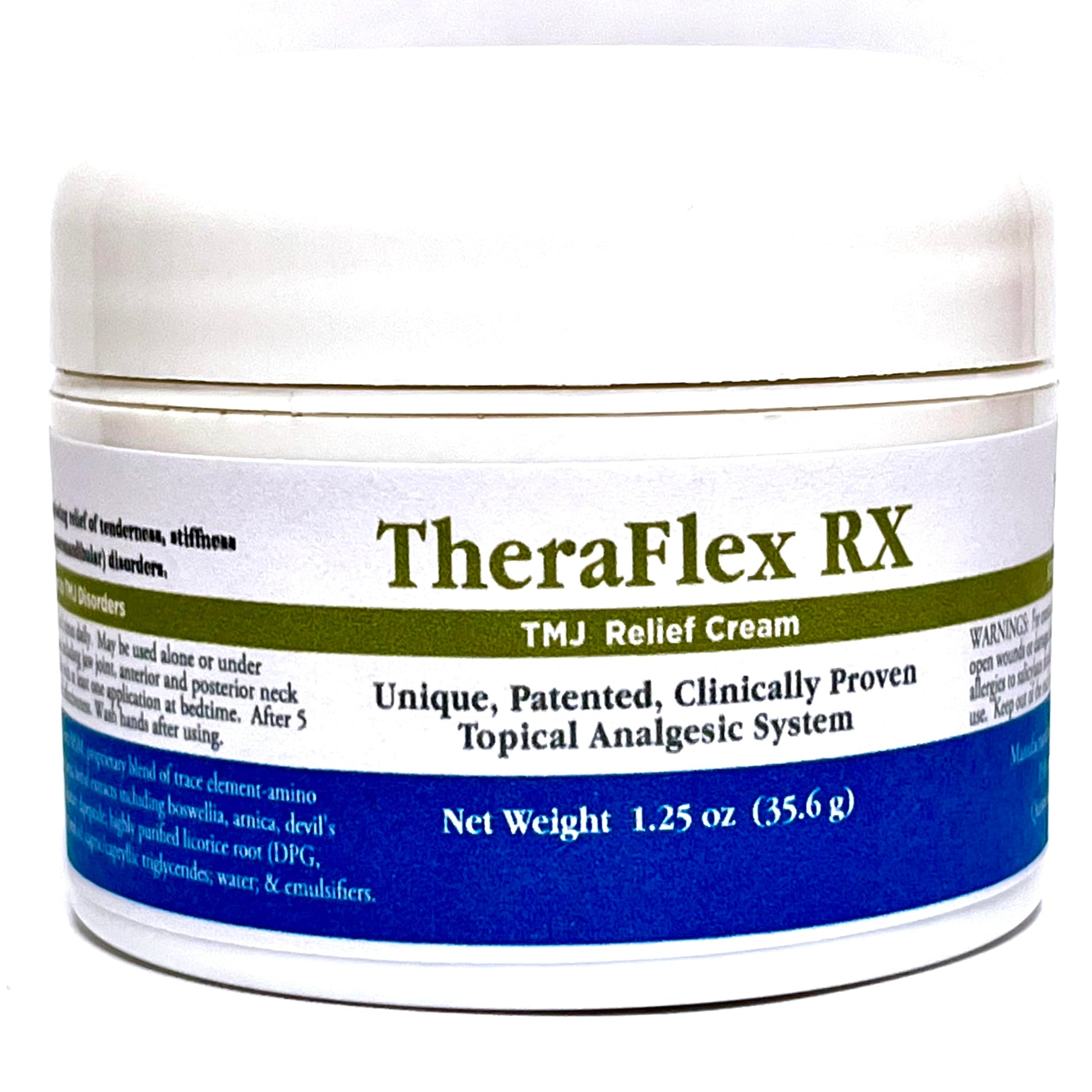 Theraflex RX® TMJ Cream (Doctor Formulated). This is a Patented Topical Cream which Provides Masseter Muscle and temporomandibular Joint Relief (TMJ) Theraflex RXBuy Supplements Australia