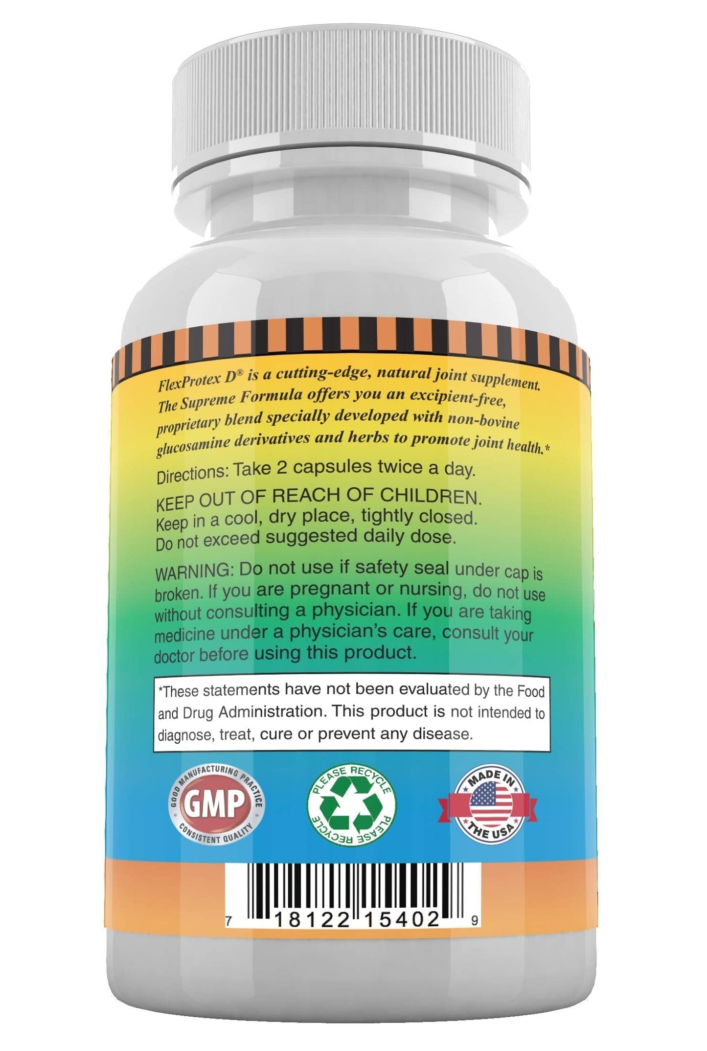 Daily Health, Flexprotex D 884mg Joint Muscle Support 120 Capsules Natural Herbal Turmeric Chondroitin Glucosamine Yucca Boswellia Hyaluronic Acid Ashwagandha D3 Magnesium (1 Month Supply) Daily HealthBuy Supplements Australia