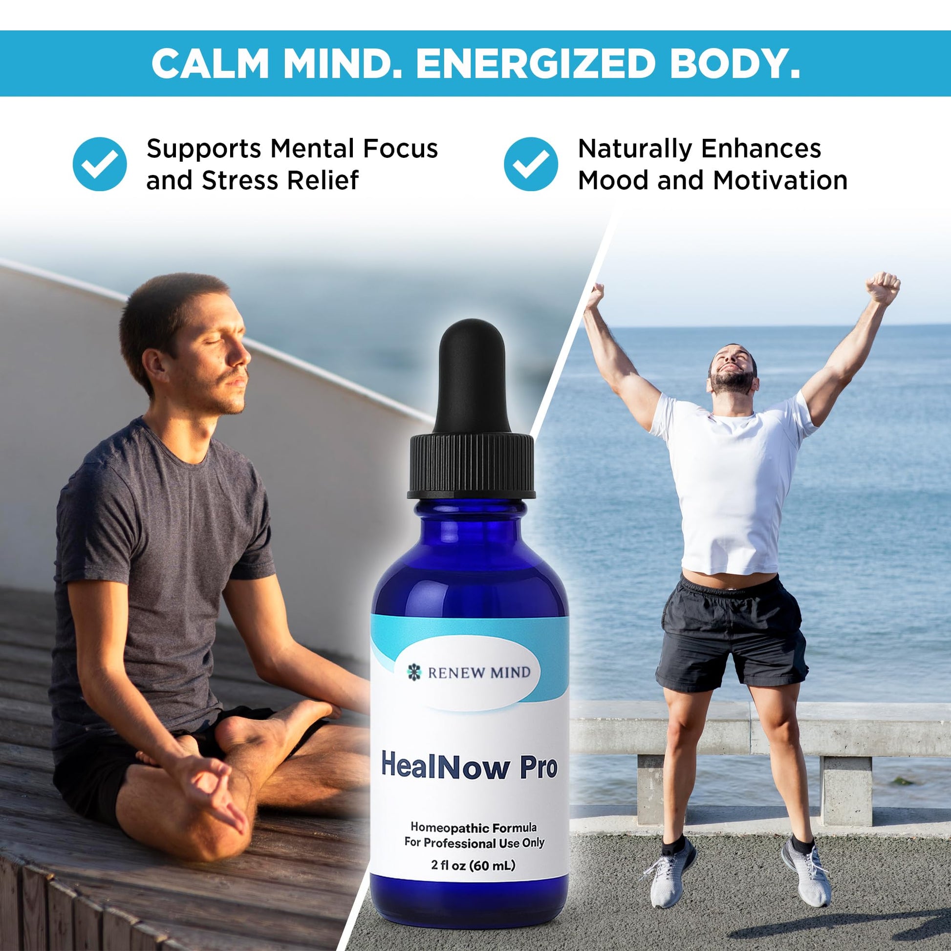 RENEW MIND HealNow Pro Homeopathic Support for Joint Pain, Muscle Aches, Arthritis Pain, and Muscle or Joint Stiffness Professional Grade Formula Promotes Comfort, Mobility & Energy - 2 fl oz RENEW MINDBuy Supplements Australia