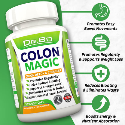 Colon Cleanse Detox Formula - Natural Bowel Cleanser Pills for Intestinal Bloating & Fast Digestive DR. BOBuy Supplements Australia
