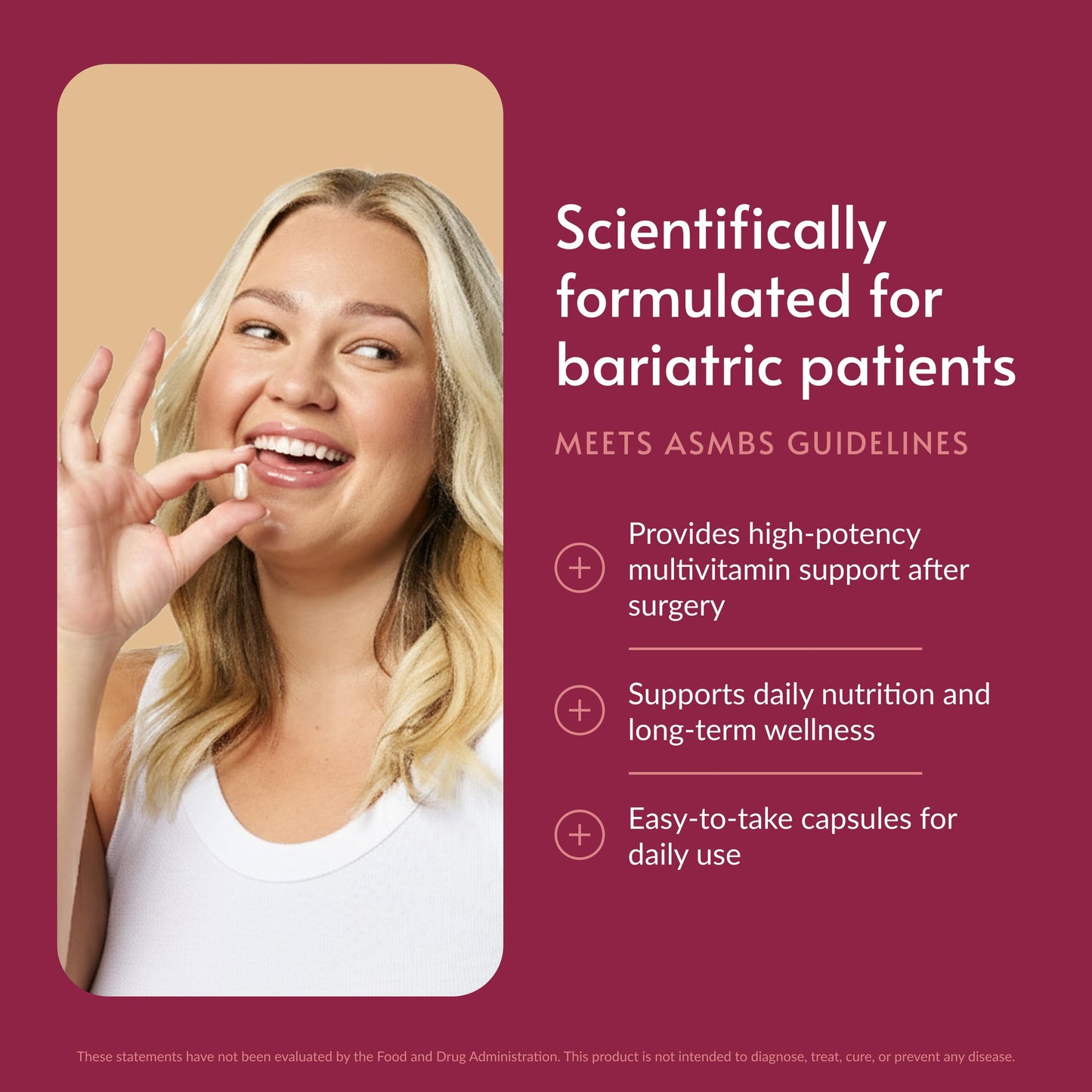 Bariatric Advantage Ultra Multivitamin with Iron - Ultra Multi with Iron - Capsule Format Multivitamin - Provides Full Complex of B Vitamins