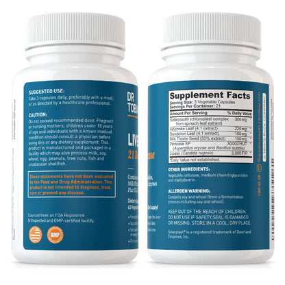 Dr. Tobias Liver 21 Day Cleanse, Herbal Liver Detox Cleanse with Solarplast, Artichoke Extra Dr. TobiasBuy Supplements Australia