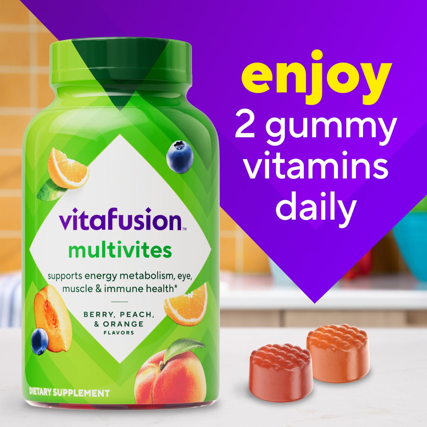 Vitafusion Adult Gummy Vitamins, 120 Count VitafusionBuy Supplements Australia