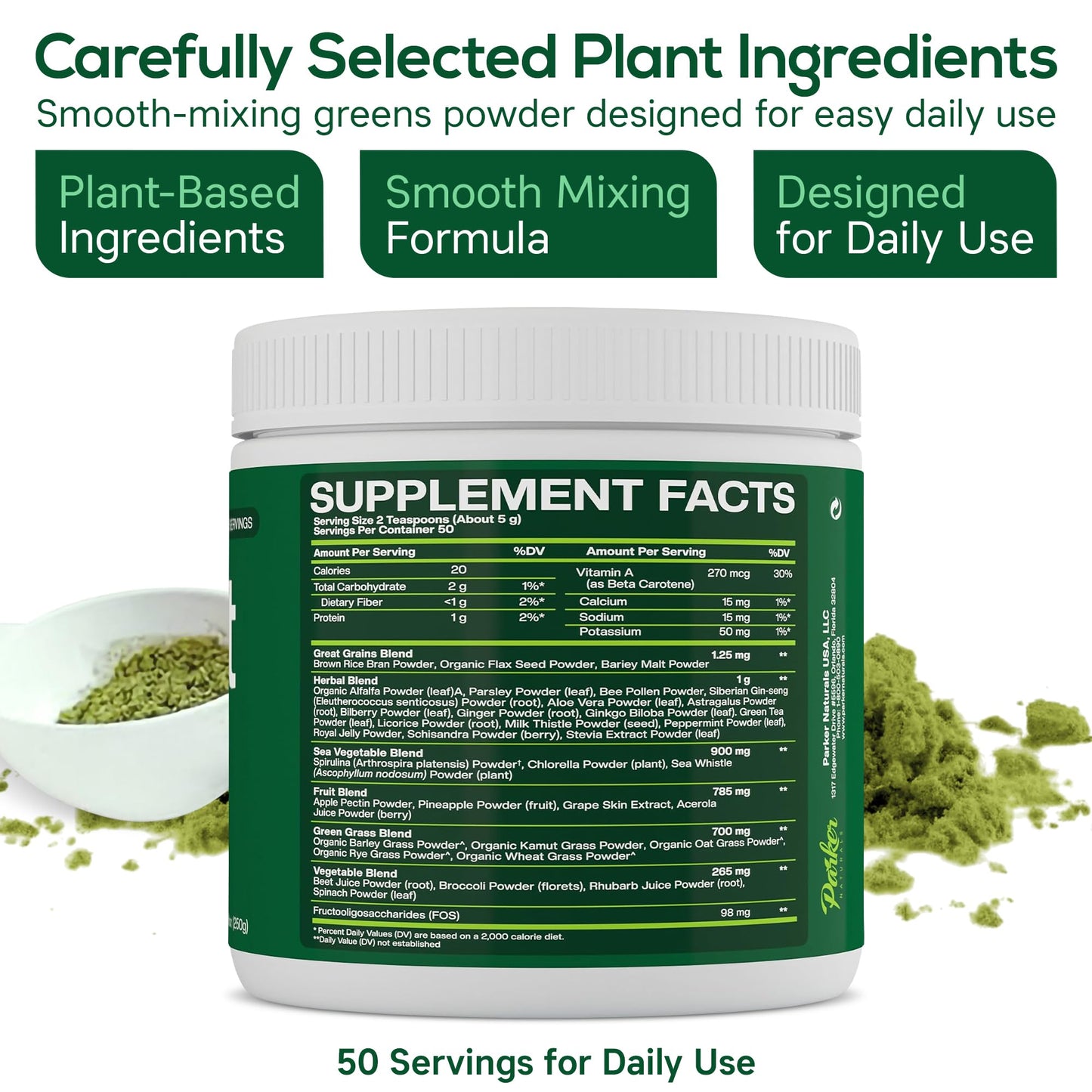 Boost UltraGreens Super Greens Powder - Organic Spirulina, Grasses & Antioxidants | Premium Superfood for Daily Energy | Detox & Whole-Body Wellness - 50 Servings Parker NaturalsBuy Supplements Australia