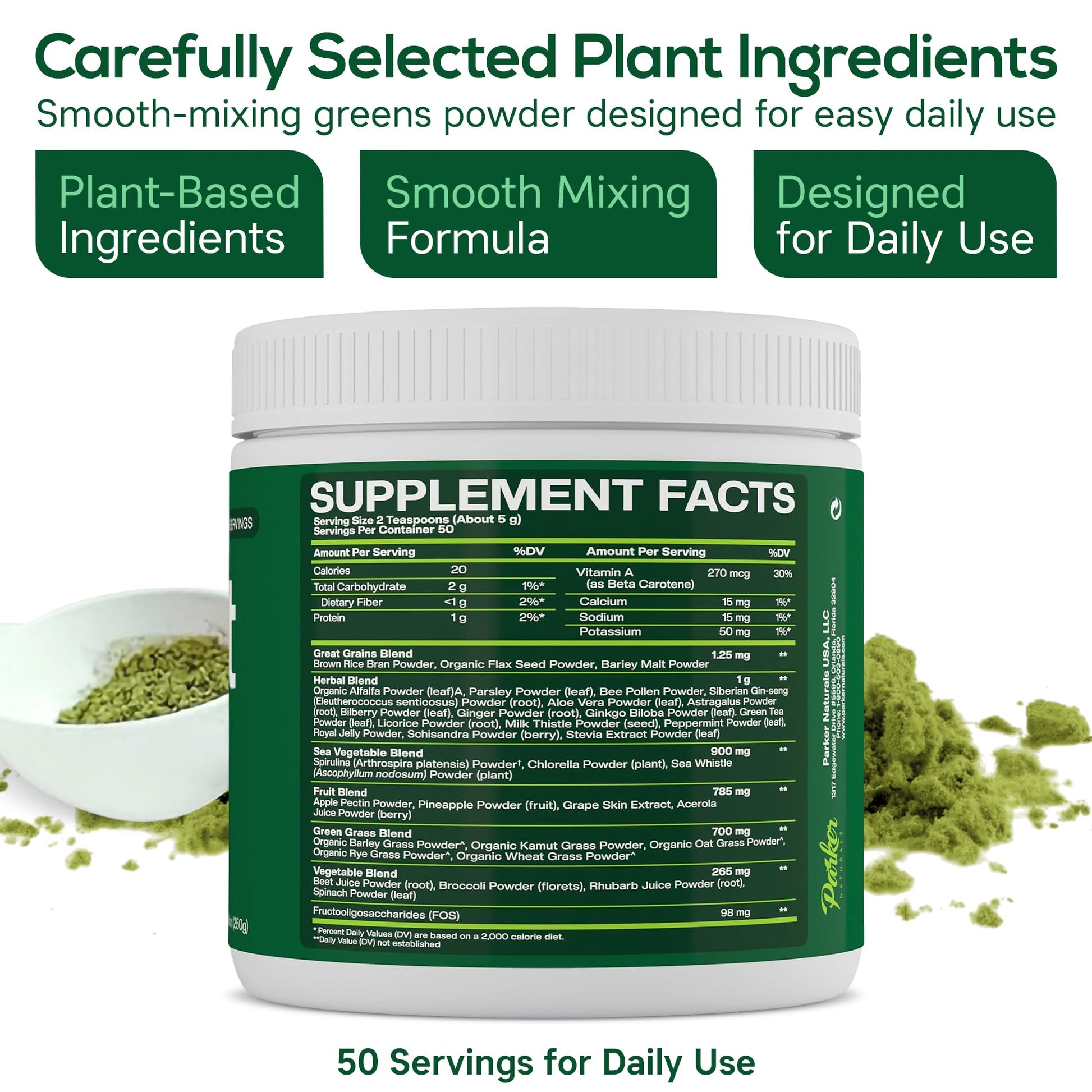 Boost UltraGreens Super Greens Powder - Organic Spirulina, Grasses & Antioxidants | Premium Superfood for Daily Energy | Detox & Whole-Body Wellness - 50 Servings Parker NaturalsBuy Supplements Australia