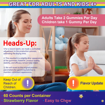 Magnesium Glycinate Gummies for Adults & Kids 4+, Sugar Free Magnesium Bisglycinate Supplement 400/200mg with B6D3, 5HTP, L-Theanine for Sleep & Relaxation, Brain, Muscle, Melatonin Free Gummies,2Pack NEVISSBuy Supplements Australia