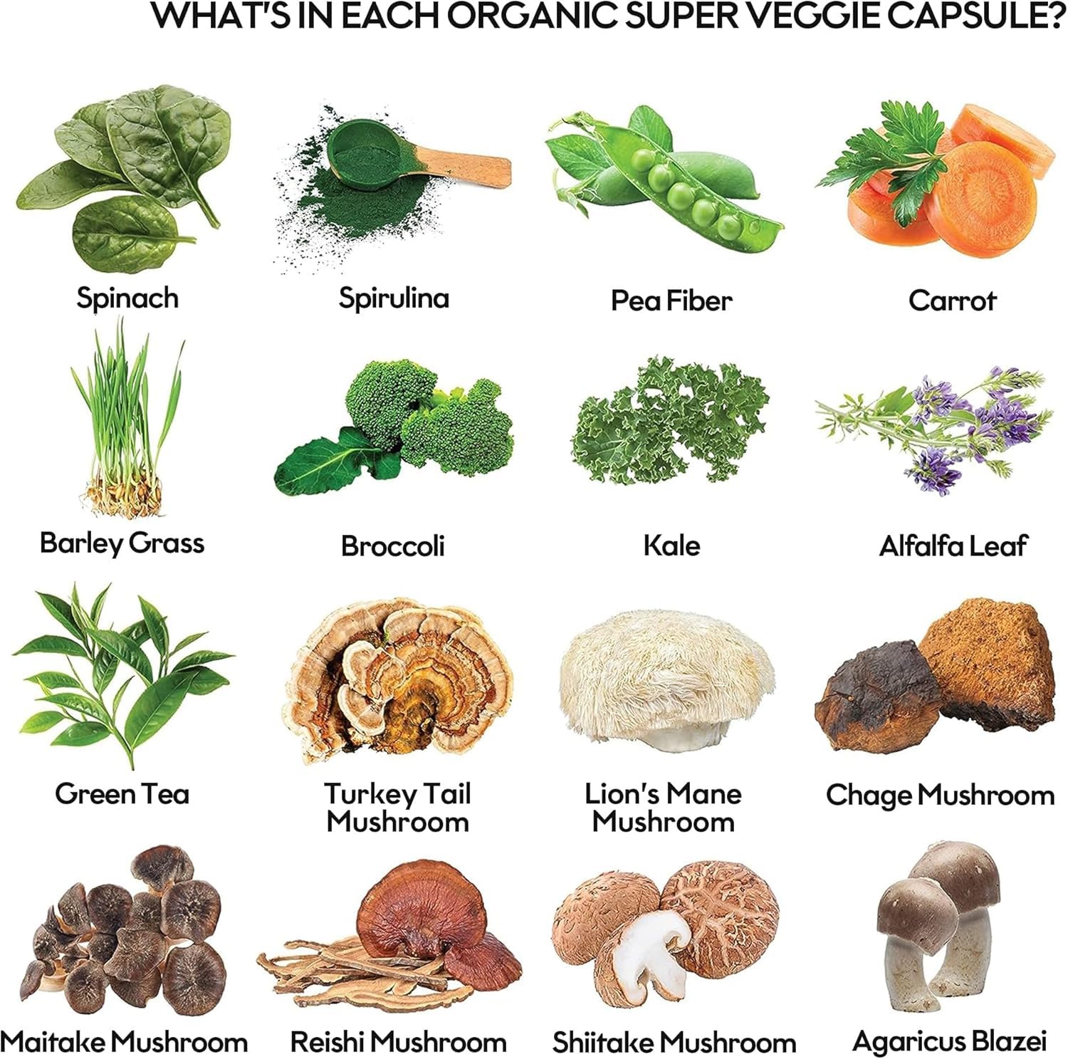 Fruits and Veggies Supplement Powerfull Blend of 39 Whole Fruits and Veggies, Fills Nutritional Gaps, Get Energy, Well-being. USA Made Non-GMO/Vegan/Gluten Free. Packaging May Vary (60 Day Supply) ROOTIEBuy Supplements Australia
