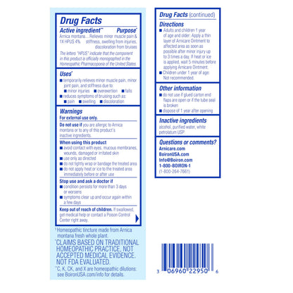 Boiron Arnicare Ointment for Relief of Joint Pain, Muscle Pain, Muscle Soreness, and Swelling from Bruises or Injury - Non-greasy and Fragrance-Free - 1 oz BoironBuy Supplements Australia