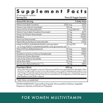 MICHAEL'S Health Naturopathic Programs for Women Multivitamin ? 90 Vegetarian Capsules ? Support for Energy, Hair, Skin and Nails ? 30 Servings MICHAEL'S