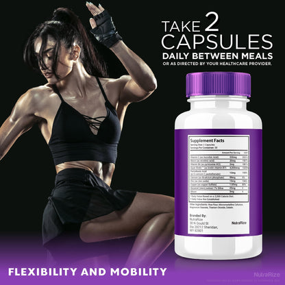 (2 Pack) Ultra Flex Capsules, Advanced Joint Support Supplement, Ultra Flex Natural Joint Health Formula, Max Strength Pills for Joint Wellness and Mobility, UltraFlex Vitamin Reviews (120 Capsules) NutraRizeBuy Supplements Australia