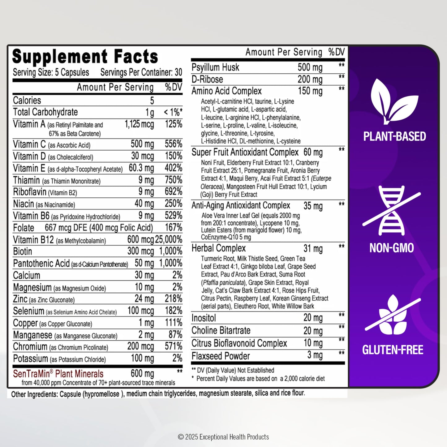 Immuno 150, Immune Support Supplement, Packed with 70 Plant Minerals, 13 Essential Vitamins and 68 Additional Nutrients-150 Vegetable Capsules