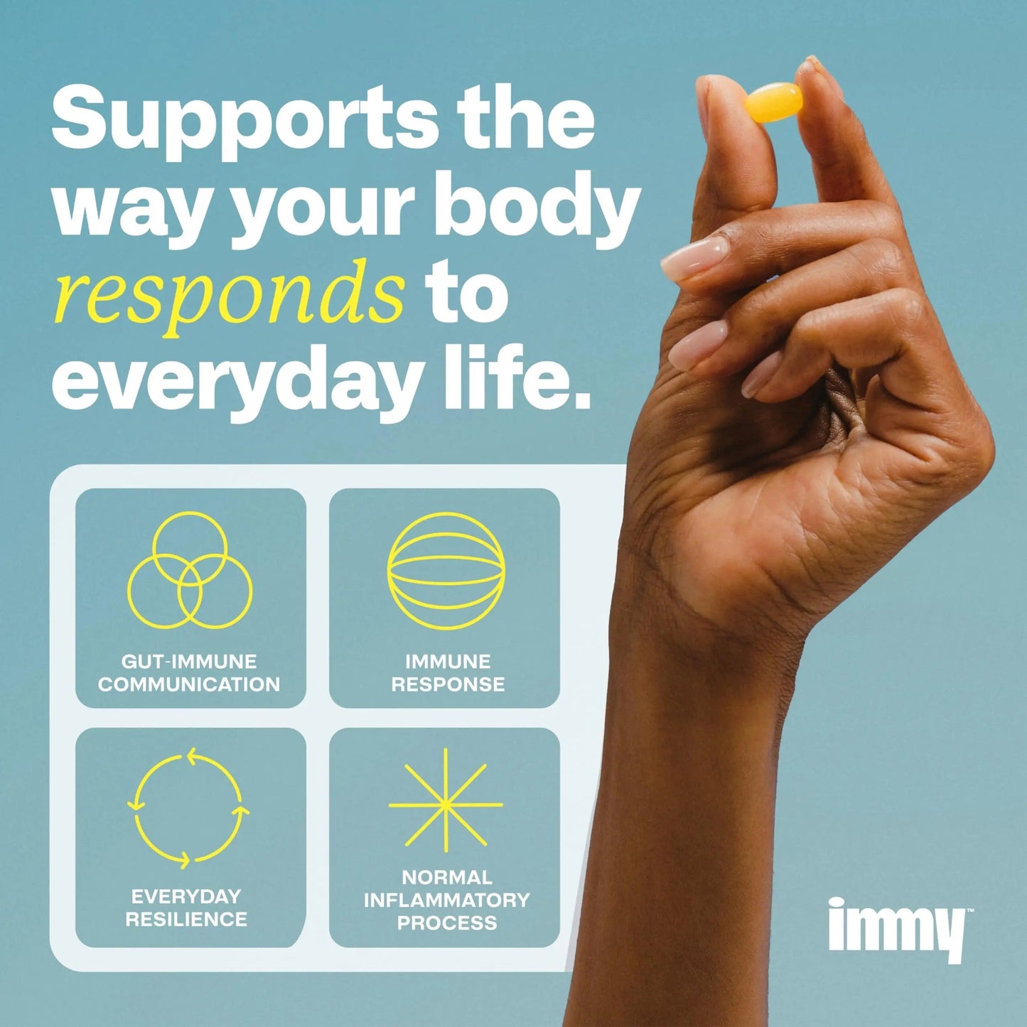 IMMY Immune Supplement for Mood Support and Gut Health, 30 ct. - Supports Joint Relief, Focus & Mood Support, Natural Calming Aid IMMY