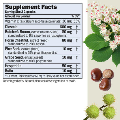 ANDREW LESSMAN Circulation, Vein Support for Healthy Legs 180 Capsules - High Bioactivity Diosmin, Butcher's Broom, Visibly Reduces Swelling and Discomfort in Feet, Ankles, Calves, Legs ANDREW LESSMANBuy Supplements Australia