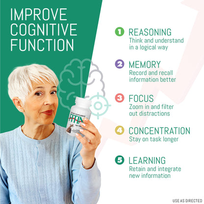 Fitina Brain Supplements for Memory and Focus with Vitamin B6 & Thiamine | High-Dose B Vitamins Nervous System and Cognitive Health Support, Daily Supplement Formula for Adults, 60 Tablets (2-Pack) FitinaBuy Supplements Australia