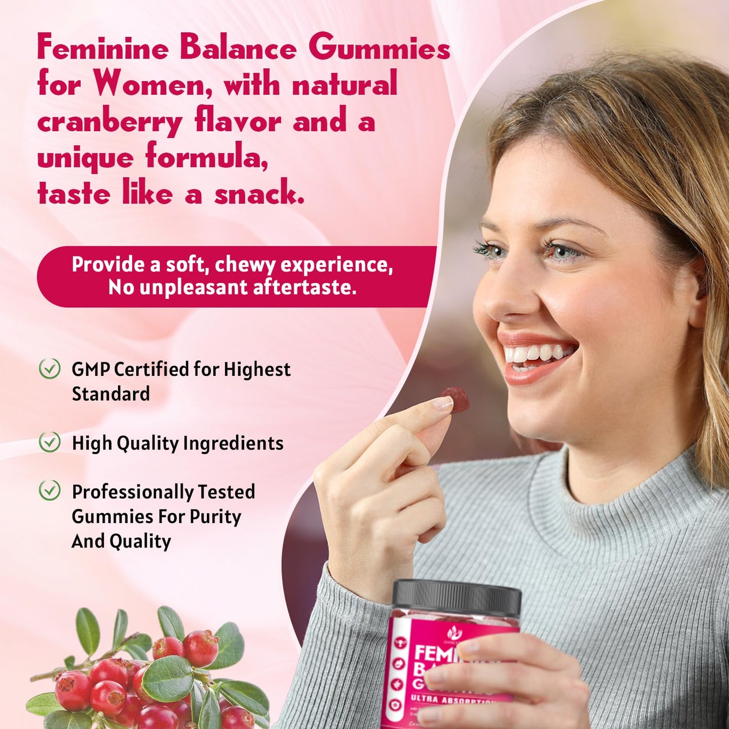 JIANKYTZ (2 Pack) Sugar Free Premium Feminine Balance Gummies for Women - Vaginal Health, Antioxidant, Digestive Health, PH Balance Support, Vaginal Probiotics for Women Gummies, Max Absorption JIANKYTZBuy Supplements Australia
