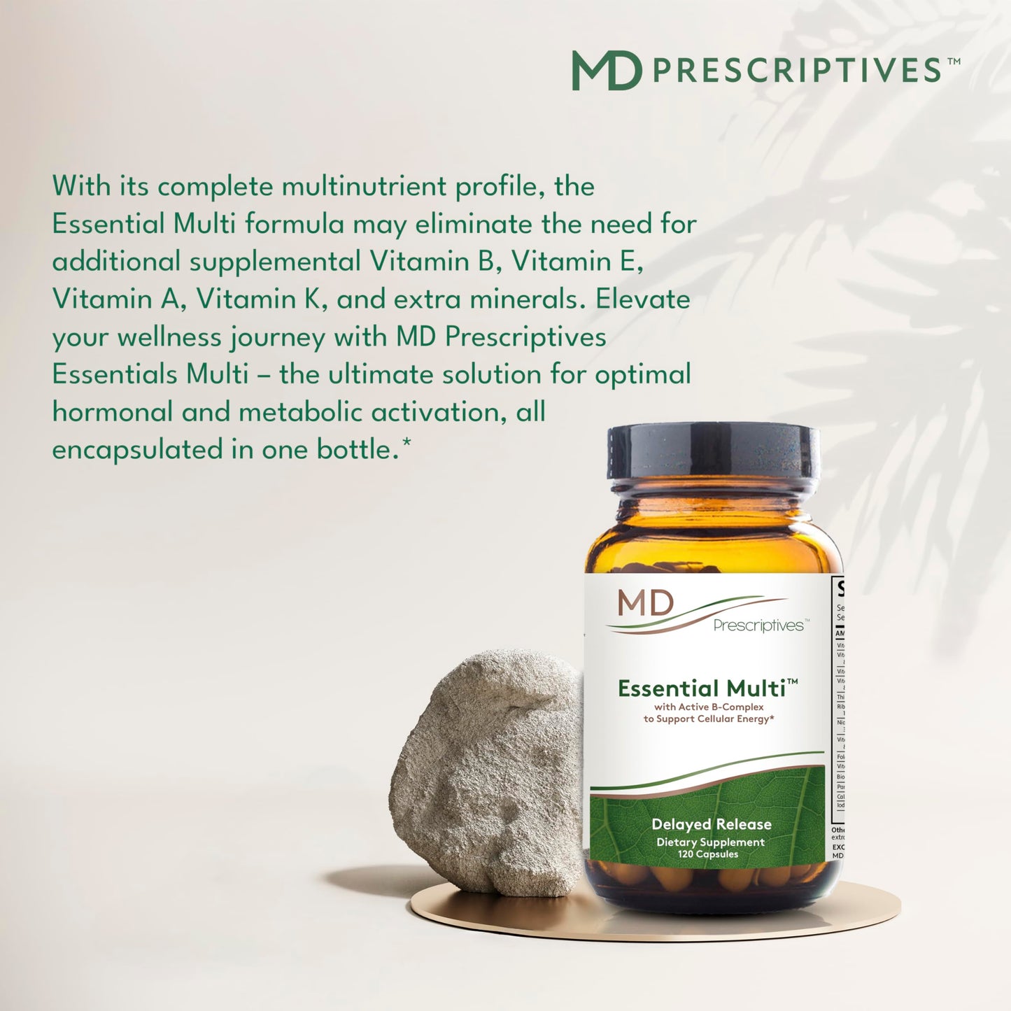 MD Prescriptives - Essential Multi (Delayed Release) - Multivitamin Mineral Complex Supplement for Enhanced Hormone Support - 120 Capsules MD PrescriptivesBuy Supplements Australia
