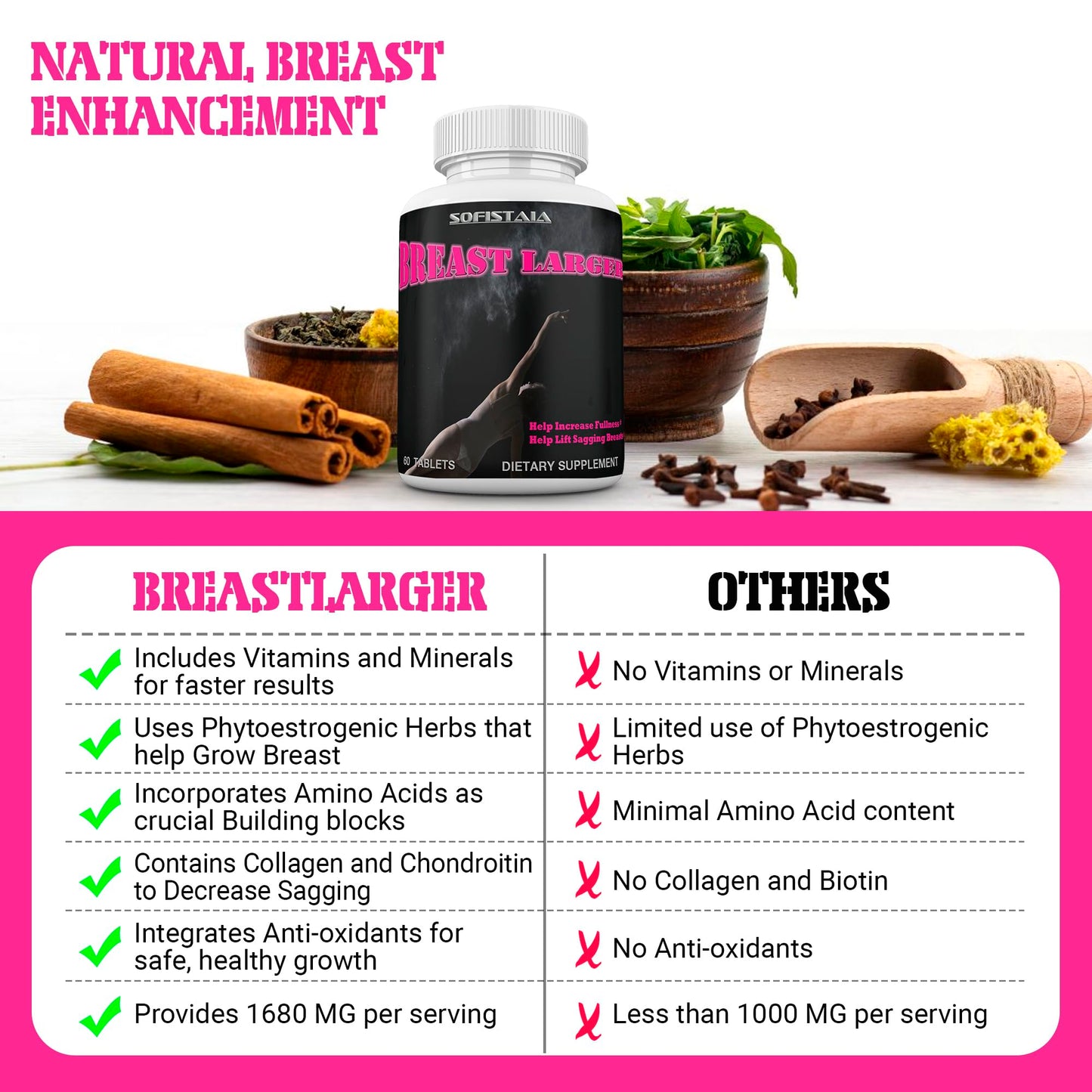 BEAUTIFYEM Breast Larger Breast Enhancement Formula with Natural Ingredients for Bigger Breast Growth and Firmness Pills BEAUTIFYEMBuy Supplements Australia