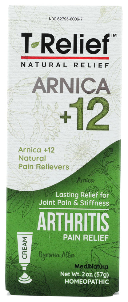T-Relief Extra Strength Arthritis Cream Arnica +12 Pain Relieving Natural Medicines Help Soothe Soreness Stiffness Aches & Pains in Joints Naturally - 3 oz MediNaturaBuy Supplements Australia