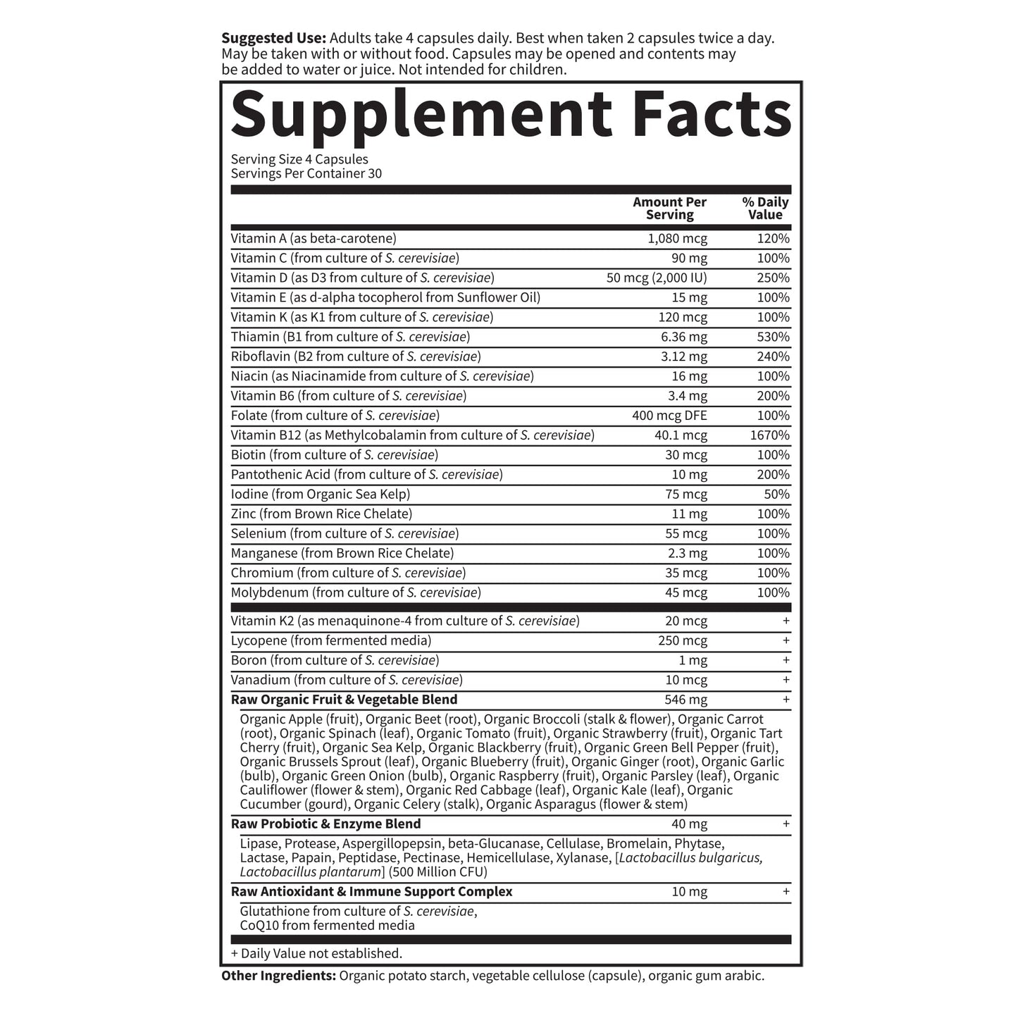 Garden of Life Multivitamin for Men - Vitamin Code 50 & Wiser Men's Raw Whole Food Vitamin Supplement with Probiotics, Vegetarian, 120 Capsules Garden of LifeBuy Supplements Australia