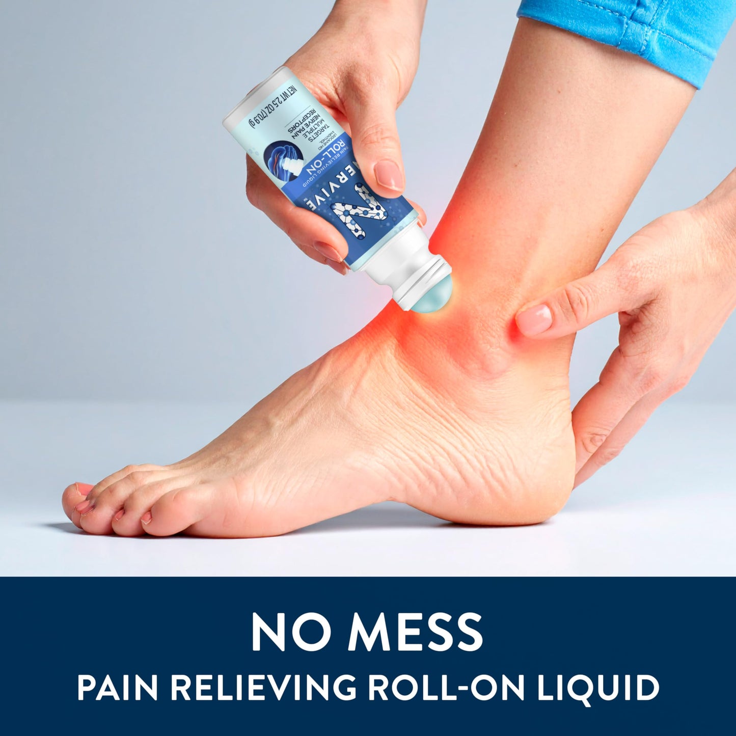 Nervive Pain Relieving Roll On, Lidocaine Roll On, Nervive Pain Relief, Lidocaine Topical, Foot Pain, Leg Pain, Hand Pain, Max Strength Formula, 2.5oz NerviveBuy Supplements Australia