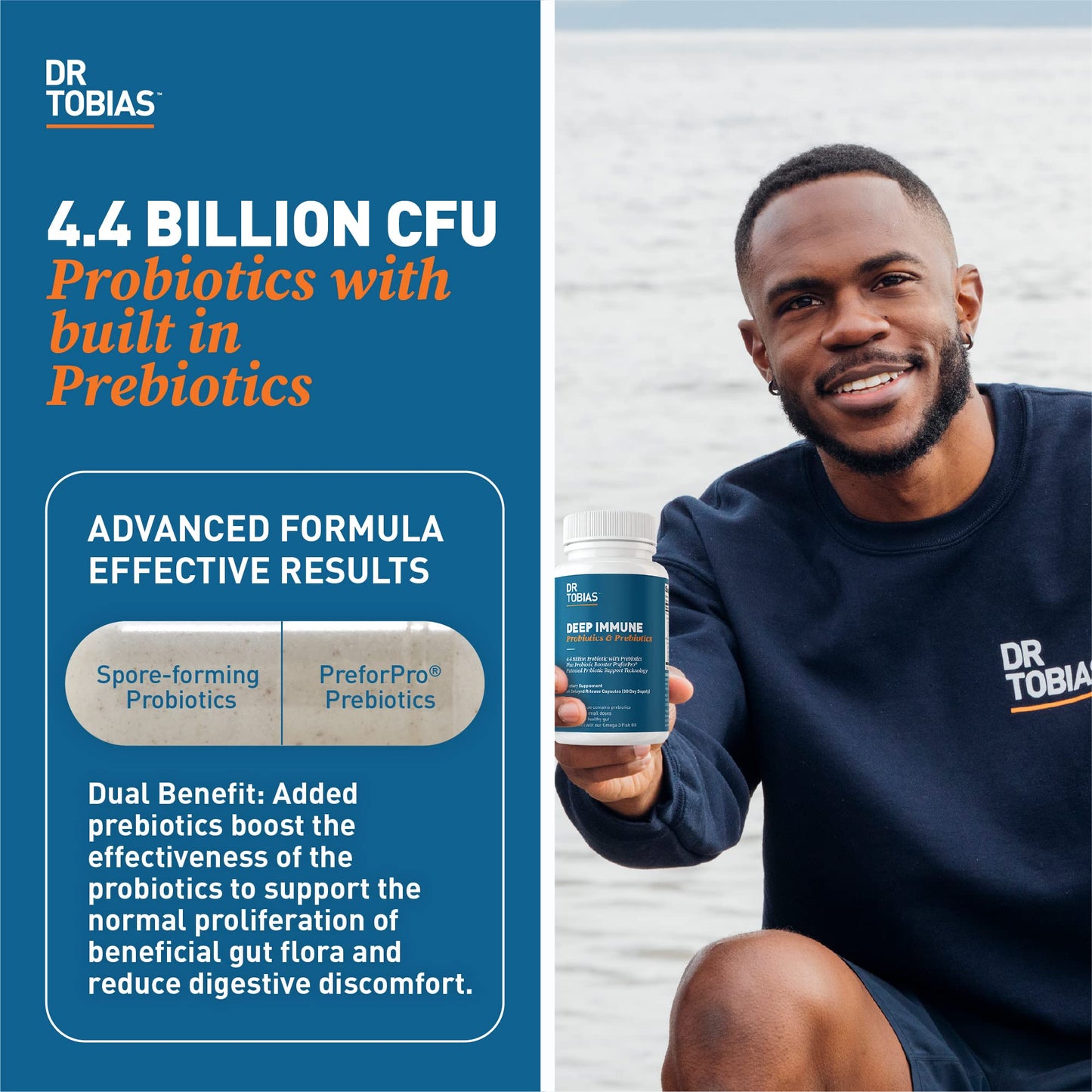 Dr. Tobias Deep Immune Probiotics & Prebiotics, 4.4 Billion CFU Probiotics for Women Dr. TobiasBuy Supplements Australia