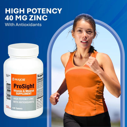 MAJOR ProSight Vitamin and Mineral Supplement - Daily Multivitamin for Women and Men with High Potency Zinc MAJOR