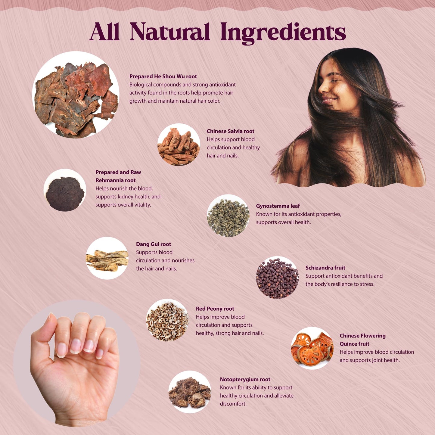 Dragon Herbs Hair and Nails | All Natural Supplement to Support Hair, Nails, Healthy Aging, and Circulation | All Natural Ingredients, Non-GMO (100 Capsules, 500 mg Per Capsule) Dragon HerbsBuy Supplements Australia