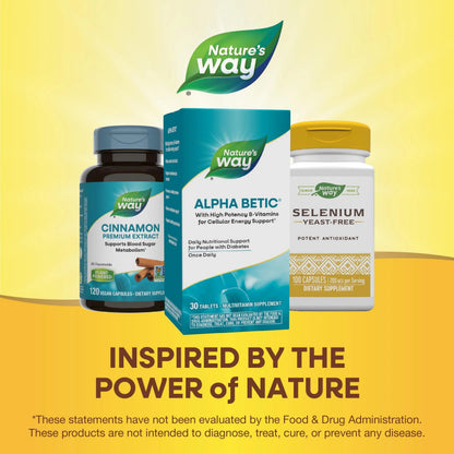 Nature's Way alpha betic, Diabetic Multivitamin for Daily Nutritional Support, with B-Vitamins for Energy Metabolism Support Nature's WayBuy Supplements Australia