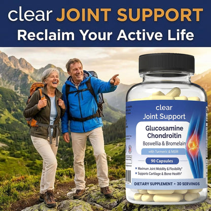 Glucosamine Chondroitin MSM with Turmeric & Boswellia 540 Capsules | 8-in-1 Joint Support Supplement for Flexibility & Mobility | Joint Supplement for Men & Women – Supports Back, Knees, Hips & Joints Clear ProbioticsBuy Supplements Australia