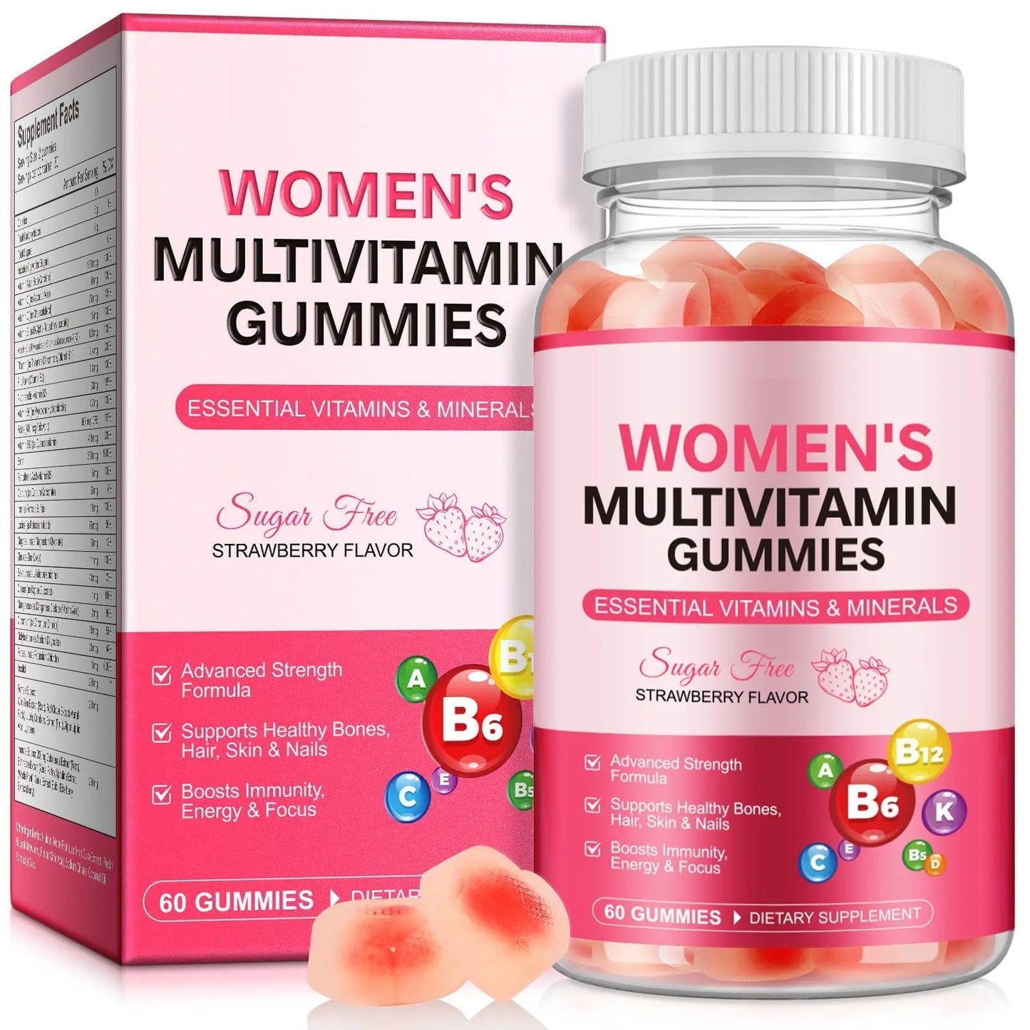 DCTTVHVD Multivitamin Gummies for Women, Natural Multi Vitamins, Boosts Immunity, Energy & Focus, Womens Daily Multivitamin Gummy DCTTVHVDBuy Supplements Australia