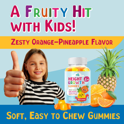 Height Growth Gummies Supplement - Kids Teens Height Increaser Maximizer Grow Taller Vitamins Mood MingleBuy Supplements Australia