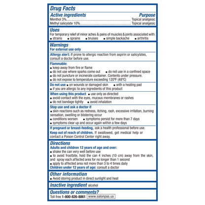 Salonpas Pain Relief Jet Spray 4z - Pack of 2 SalonpasBuy Supplements Australia