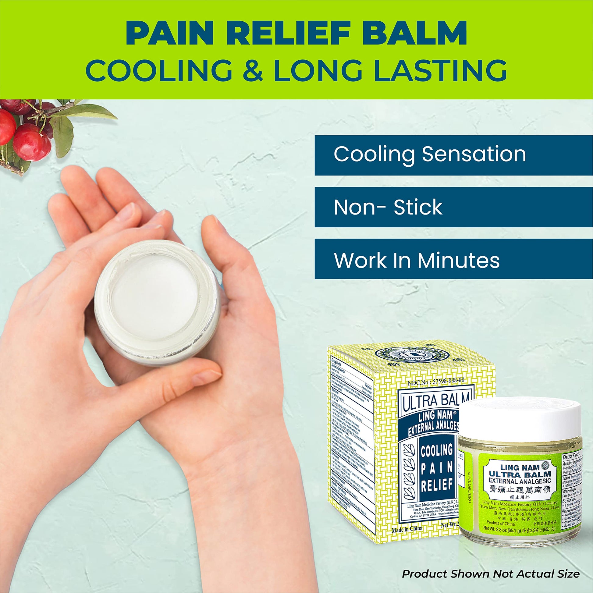 Ling Nam Ultra Balm External Analgesic, for Cooling Pain Relief Simple Backache Arthritis Strains Bruises Sprain, Muscle Pain, Muscle Soreness, 0.7oz/19.8g (Pack of 6) Ling NamBuy Supplements Australia