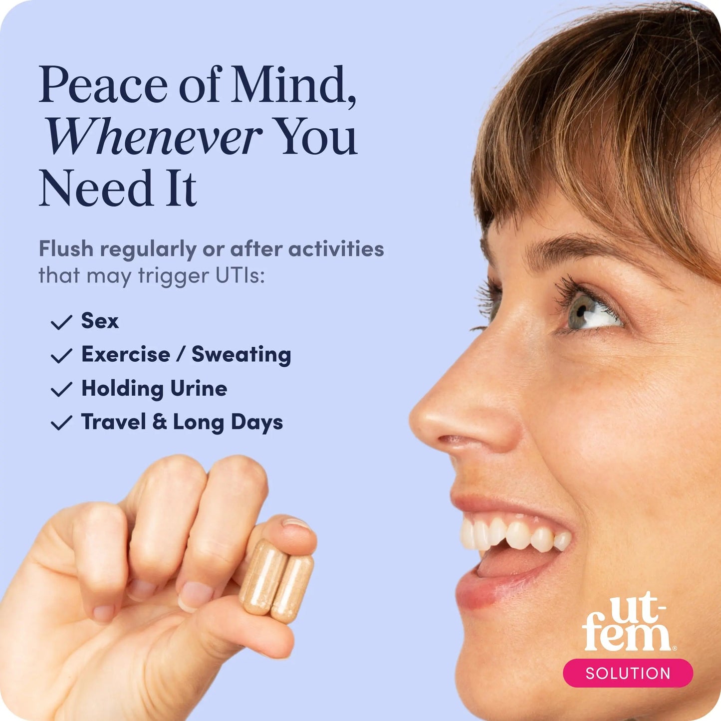 UT-Fem Solution - Fast-Acting Urinary Tract Flush for Women, Proactive UTI Support, Promotes Cleansing & Comfort, Clinical-Strength D-Mannose, Cranberry, and Natural Ingredients - 60 Vegan Capsules UT-FemBuy Supplements Australia
