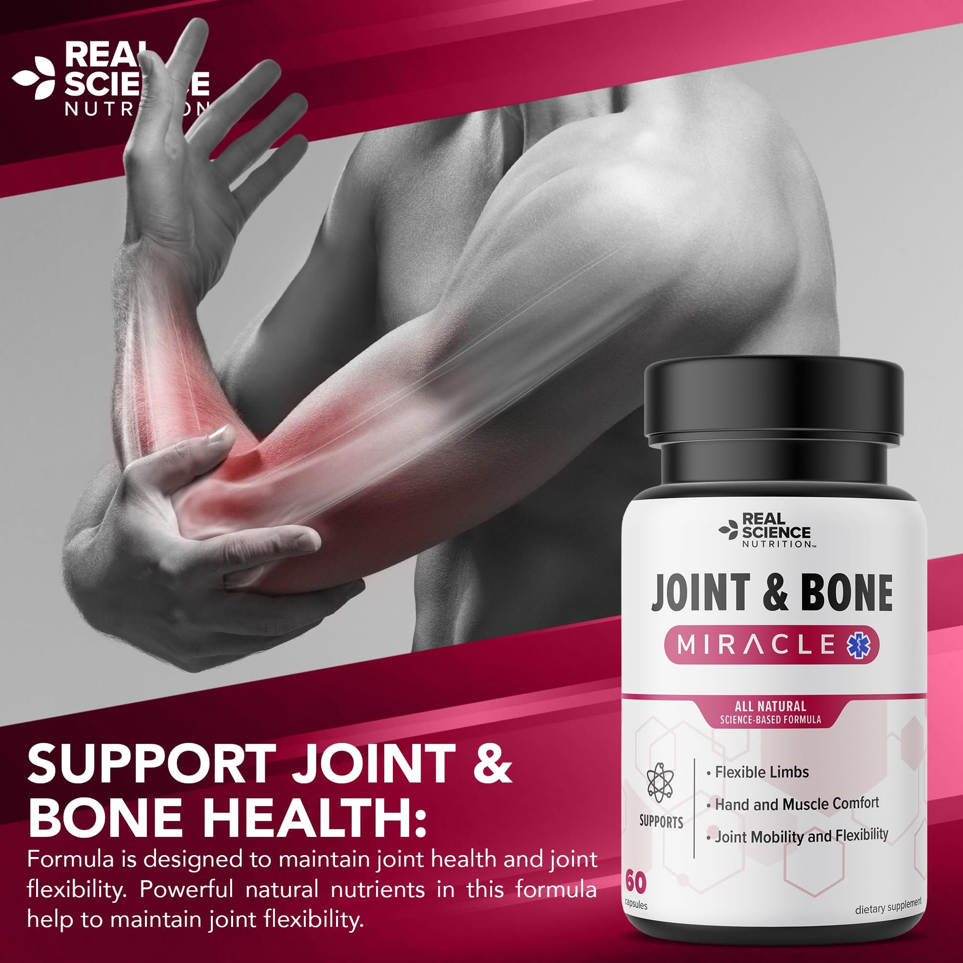 Real Science Nutrition Offers Joint & Bone Miracle for Enhanced Joint Mobility and Alleviating Muscle Discomfort Real Science NutritionBuy Supplements Australia