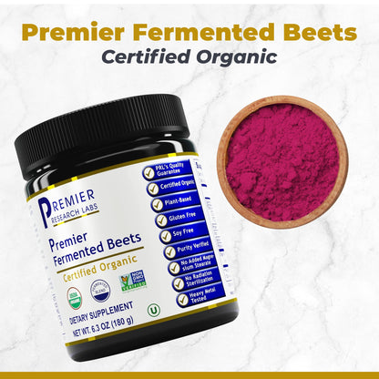 Premier Research Labs Premier Fermented Beets - Beet Root Powder Fermented, Organic Fermented Beets for Men & Women, Beetroot, Nitrates, Blood Pressure Support, USDA Organic - 6.3 Oz Jar Premier Research LabsBuy Supplements Australia