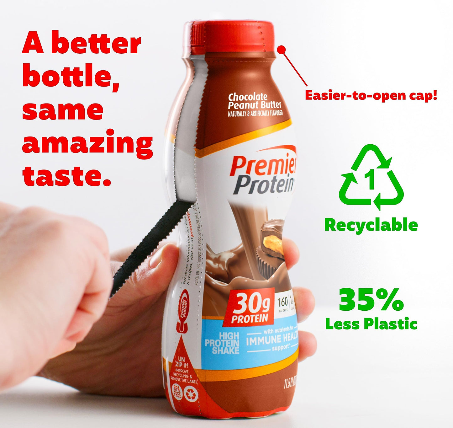 Premier Protein Shake, Chocolate Peanut Butter Liquid, 30g Protein, 1g Sugar, 24 Vitamins Premier ProteinBuy Supplements Australia