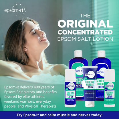 EPSOM-IT Soothing Muscle Lotion - Roll On Epsom Salt Lotion with Arnica for Muscle Stiffness, Leg, Knees and Feet Discomfort, Topical Magnesium Cream, 3oz, 2-Pack EPSOM-ITBuy Supplements Australia