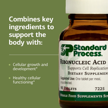 Standard Process Ribonucleic Acid RNA - Cell Development Support - Aids Protein Synthesis - Vegan, Gluten-Free, Non-Soy, & Non-Grain - 90 Tablets (90 Servings) Standard Process Inc.Buy Supplements Australia