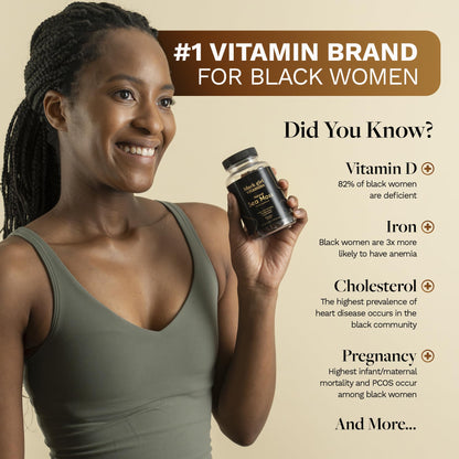 Black Girl Vitamins - Irish Sea Moss Gummies - SeaMoss + Bladderwrack & Burdock - 92 Minerals for Thyroid, Metabolism, and Immunity - Vegan