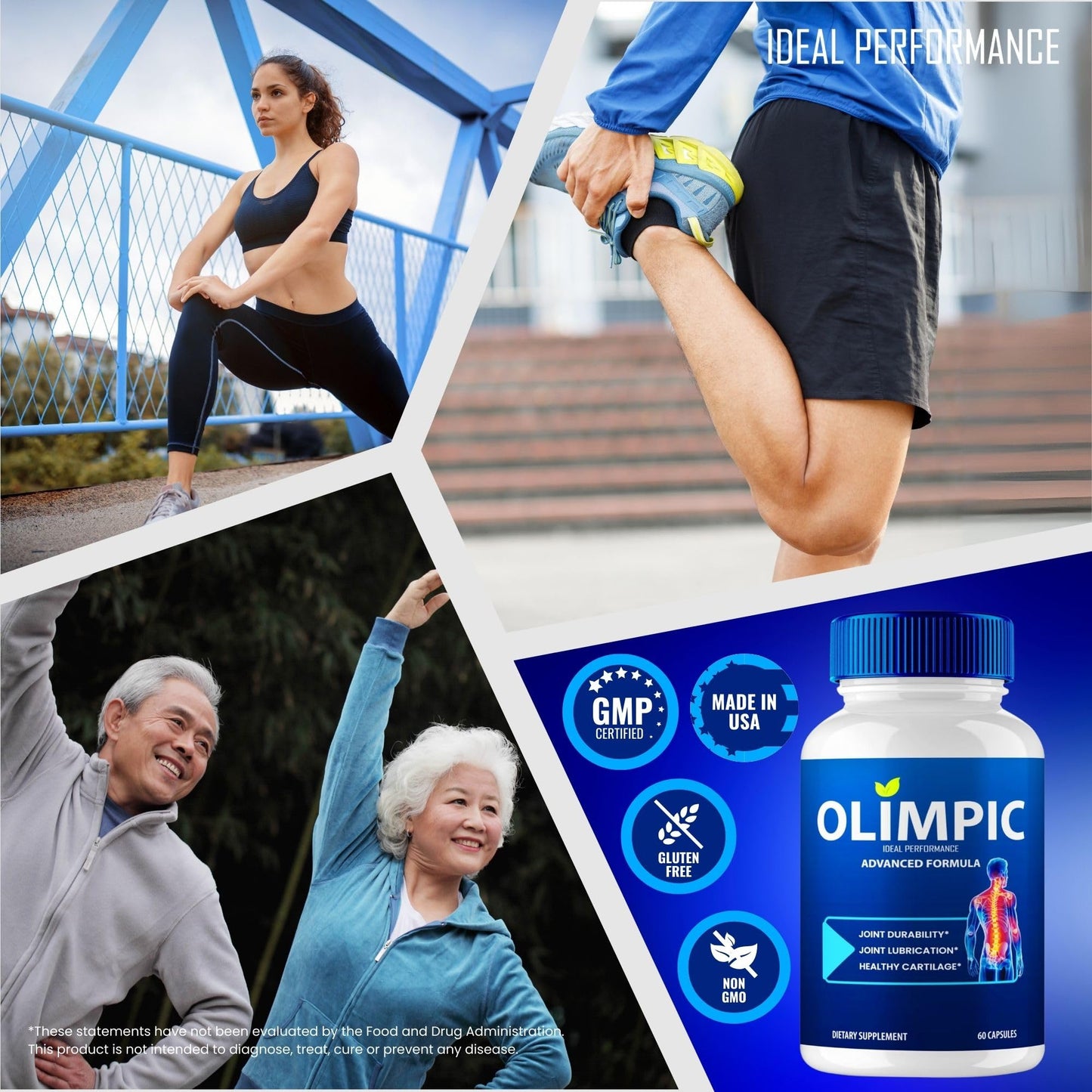 Olimpic Capsules, Advanced Joint Support Supplement Pills for Mobility and Comfort - Maximum Strength, Official Olim Pic Joint Support All Natural Formula, Premium Olim-Pic Reviews (2 Pack) IDEAL PERFORMANCEBuy Supplements Australia