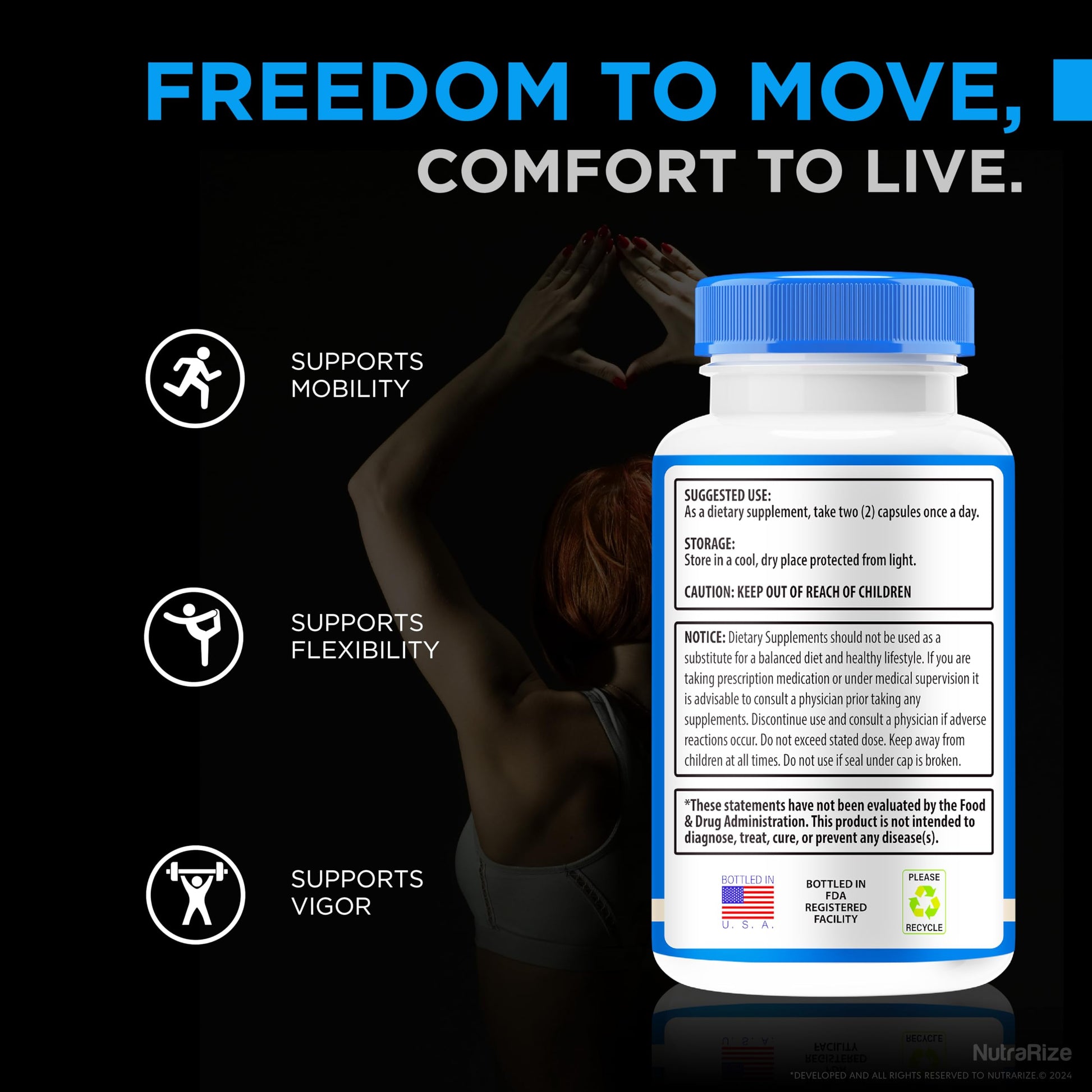 NutraRize (2 Pack) Flexopril Ultra Capsules, Official Flexopril for Joint Support, All-Natural Formula to Fortify Bones and Bolster Flexibility, Premium FlexoprilUltra Pills Review (120 Capsules) NutraRizeBuy Supplements Australia