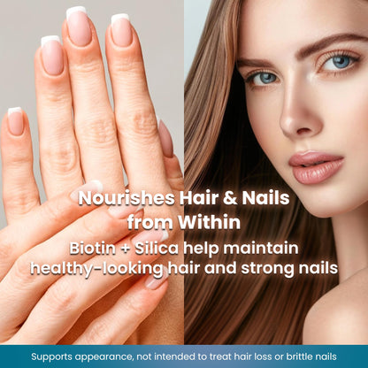 Organic Excellence Hair, Skin and Nails Vitamins for Women & Men – Biotin Supplement 5000 mcg– Hyaluronic Acid - Supports Healthy Hair Growth, Radiant Skin & Strong Nails, 3 Month Supply (90 Tablets) Organic ExcellenceBuy Supplements Australia