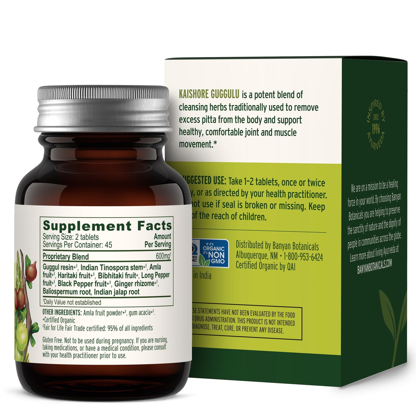 Banyan Botanicals Kaishore Guggulu – Organic Joint Support Supplement – Traditional Blend that Supports Healthy Joints, Muscles, and Connective Tissue* – 90 tablets – Non-GMO Sustainably Sourced Vegan Banyan BotanicalsBuy Supplements Australia
