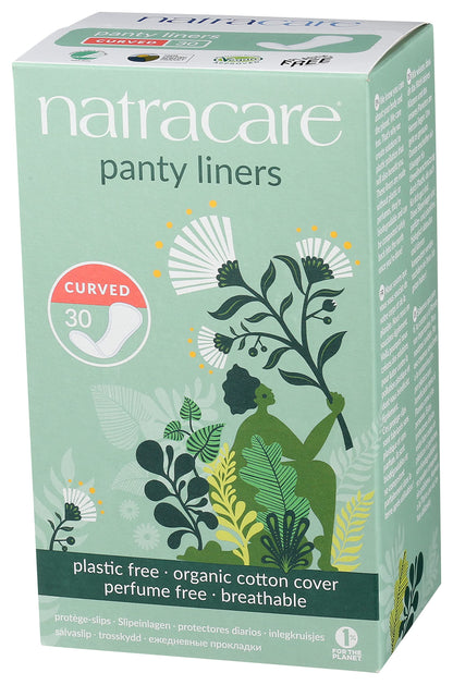 Natracare Natural Organic Curved Panty Liners, with Certified Organic Cotton, Ecologically Certified NATRACAREBuy Supplements Australia