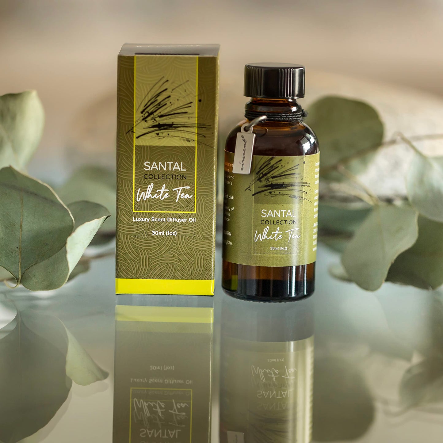 Santal White Tea Diffuser Oil - Air-Scent Aroma and Essential Oil Blend for Aromatherapy Diffusers - 30 Milliliter Air-ScentBuy Supplements Australia
