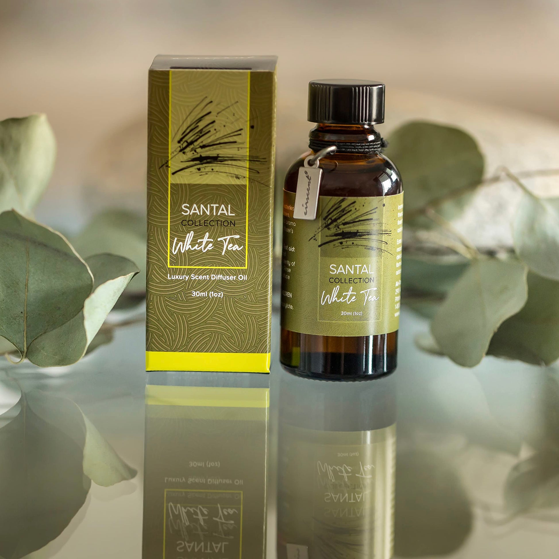 Santal White Tea Diffuser Oil - Air-Scent Aroma and Essential Oil Blend for Aromatherapy Diffusers - 30 Milliliter Air-ScentBuy Supplements Australia
